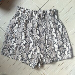 H&M snake print shorts